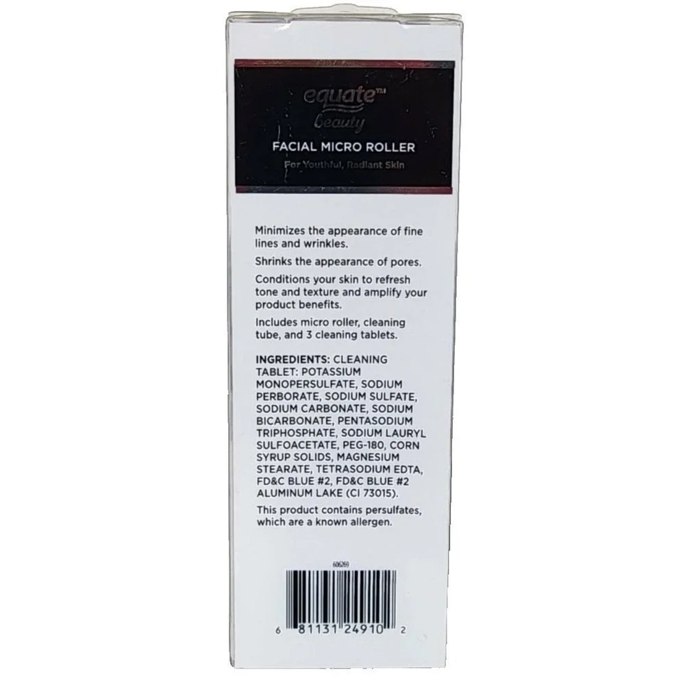 Equate Beauty White Facial Micro Roller‎ New In Box Skincare Anti Aging Tool